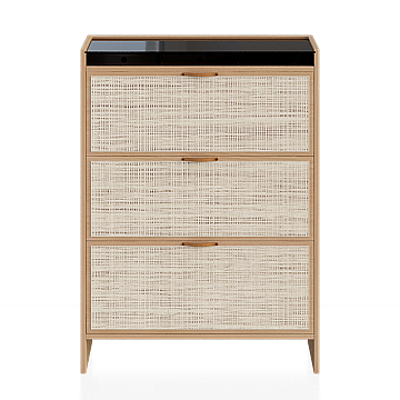Rattan Chest Low Poly 3D Model – Woven Rattan Detail