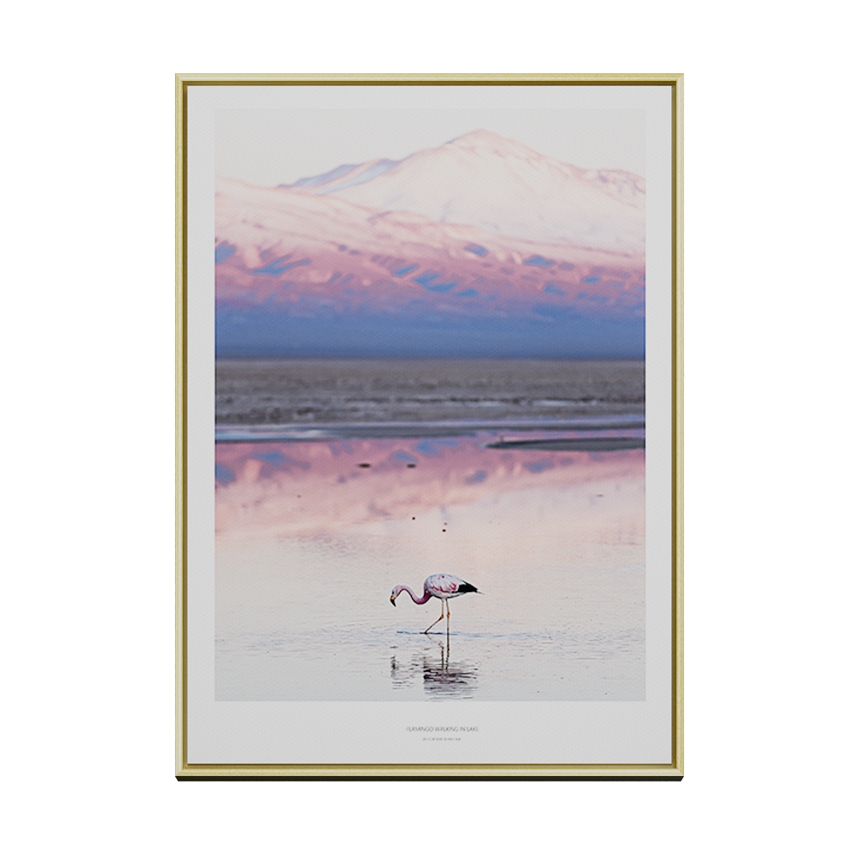 Serene Flamingo by the Lake 3D Model – Low-Poly Nature Scene