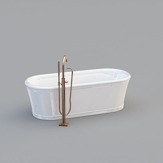 Elegant Modern Bathtub 3D model