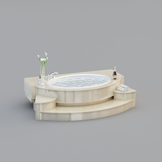 Sophisticated 3D Bathtub Model for Modern Homes