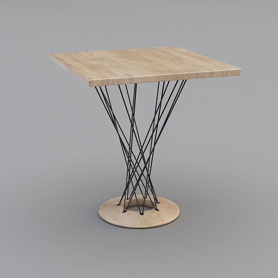 Elegant Weaved Table 3D model for Modern Design