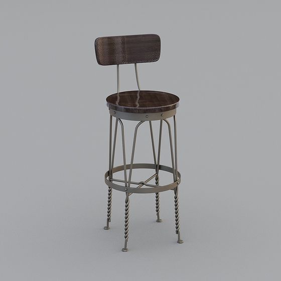 Vintage Bar Stool 3D model for Modern Designs