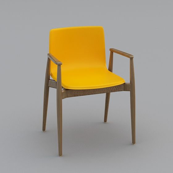 Modern Low-Poly Chair 3D model with Nordic Aesthetics