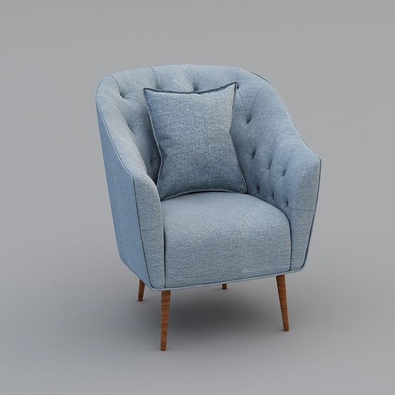 Elegant Low-Poly Leisure Chair 3D model