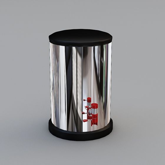 Sleek Stainless Steel Water Tank 3D model