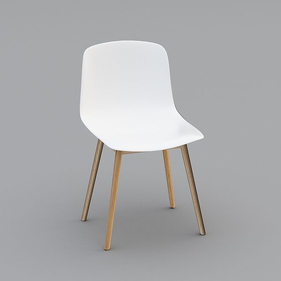Scandinavian Style Dining Chair 3D model
