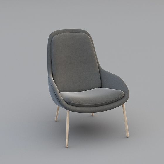 Cozy Lounge Chair 3D model for Modern Spaces