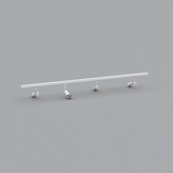 Sleek Track Light 3D model for Modern Interiors