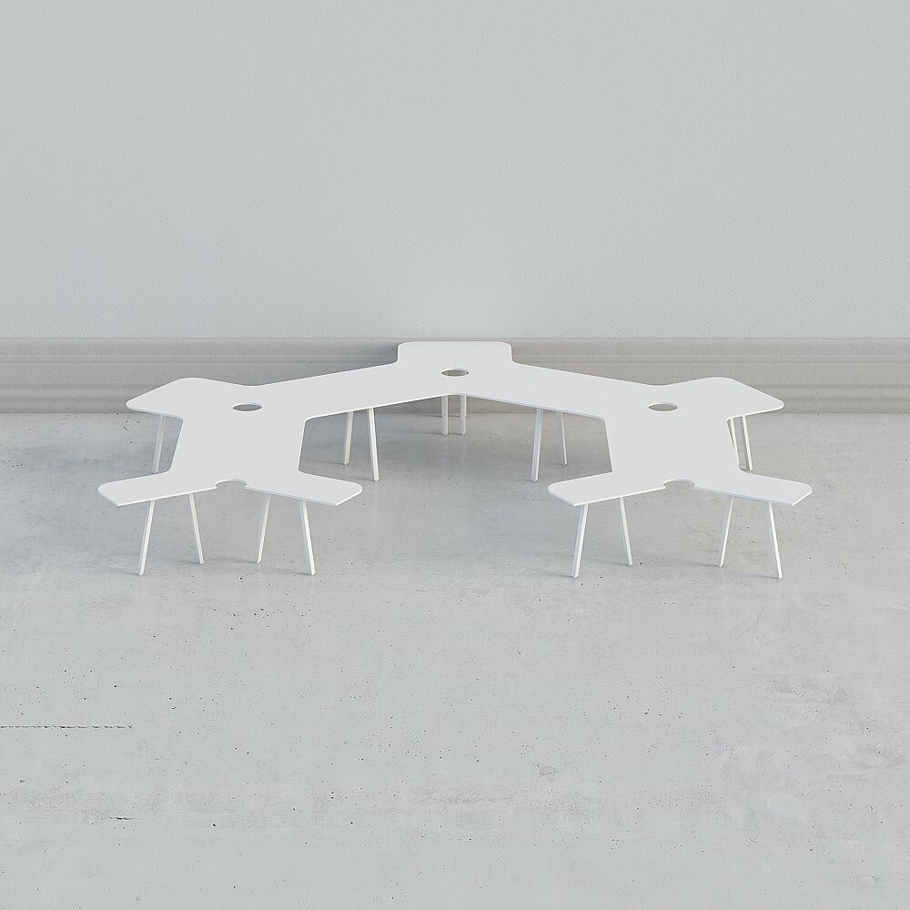 Hexagonal Conference Table 3D model