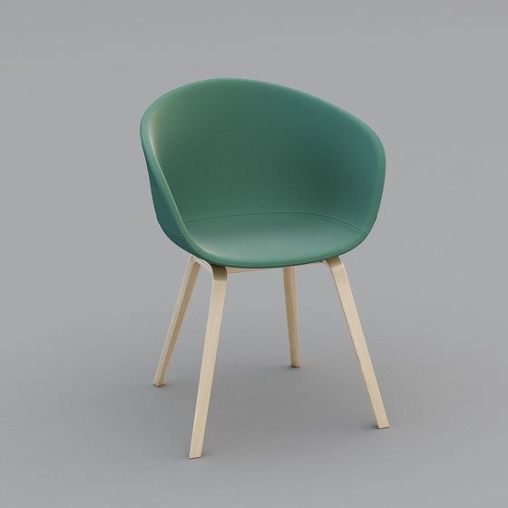 Stylish Modern Cozy Chair 3D model for Contemporary Spaces