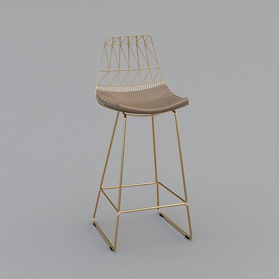 Stylish 3D Bar Stool Model for Contemporary Designs