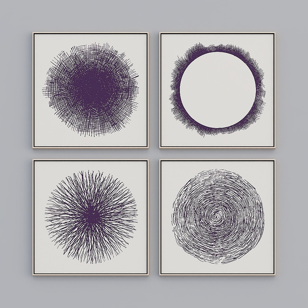 Quattro Dipinti Appesi