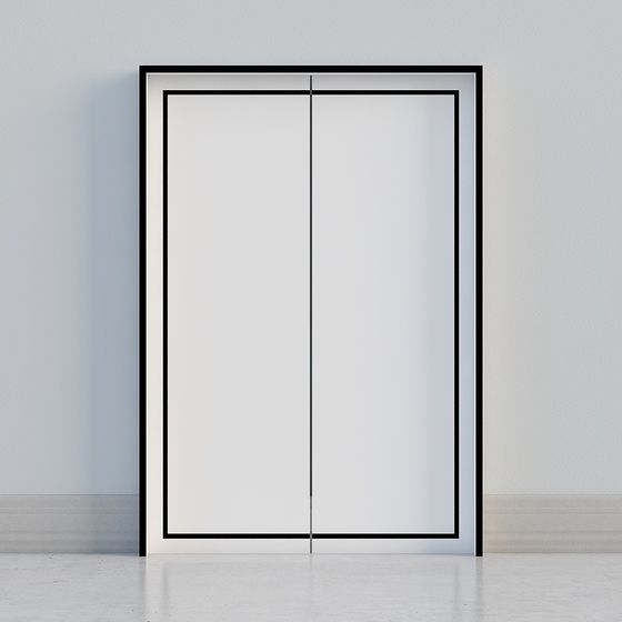 Minimalist Double Door 3D model