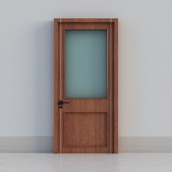 Elegant Low-Poly High-Detail 3D Door Model