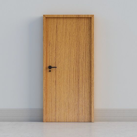 Stylish Wooden Door 3D model for Modern Interiors