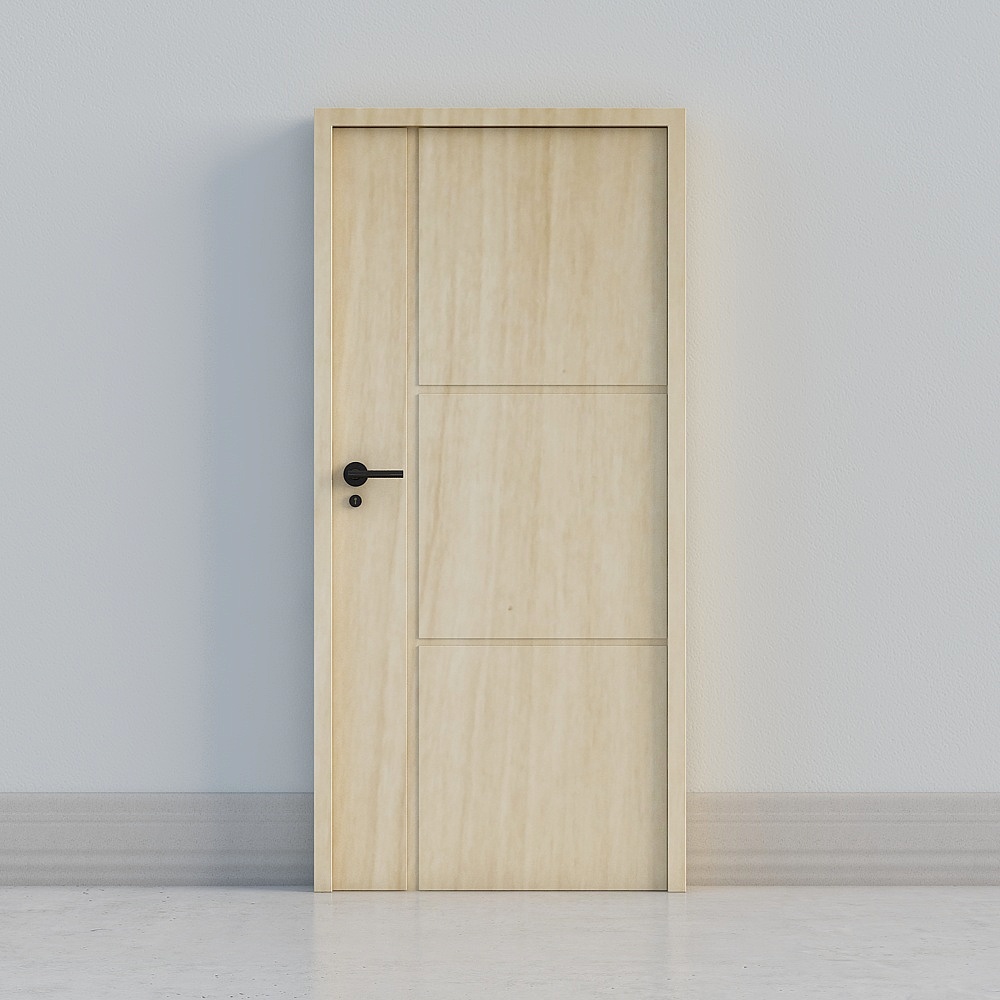 Stylish Low-Poly 3D Model Door with Natural Aesthetics