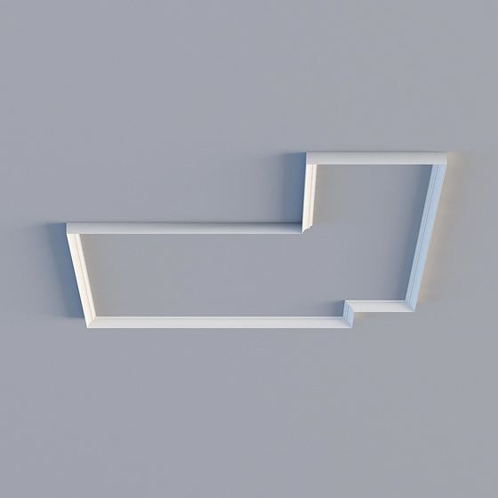 Minimalist L-Shaped Wall Shelf 3D Model