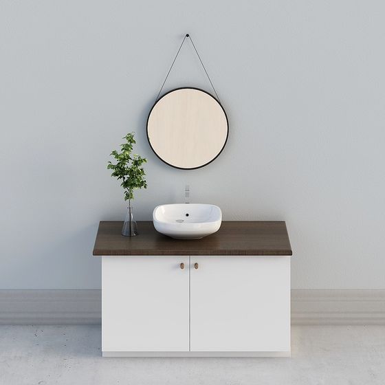 Minimalist Bathroom Vanity 3D model