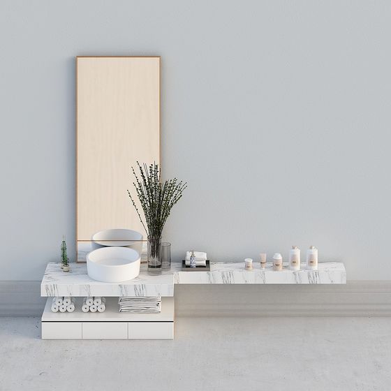 Minimalist Bathroom Vanity 3D model