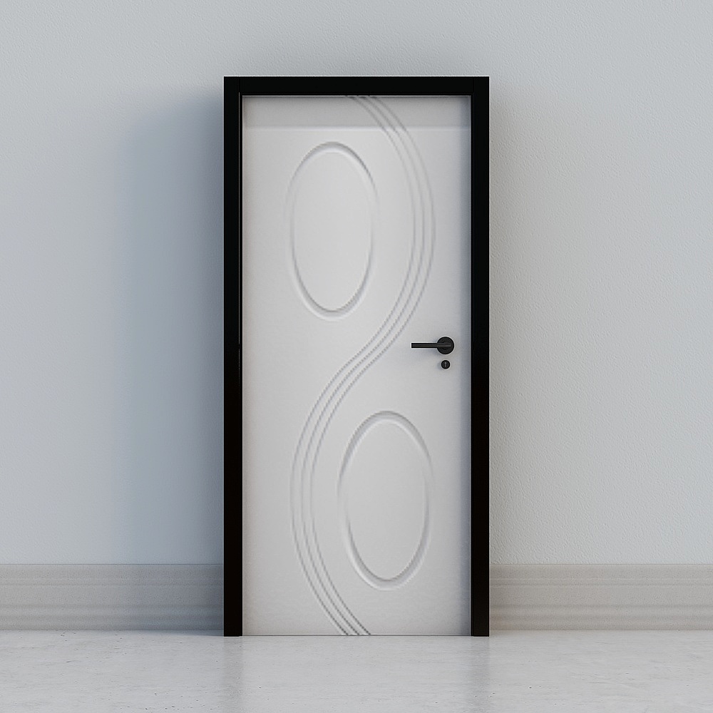 decorative white  door
