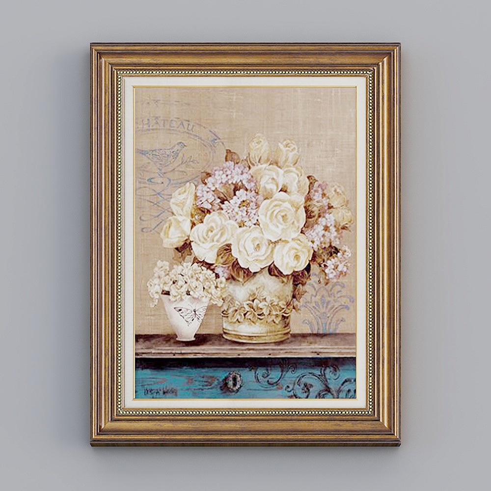 Vintage Vase Illustration 3D model