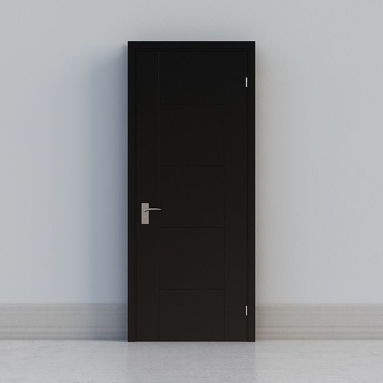 Elegant Low-Poly Modern Door 3D model