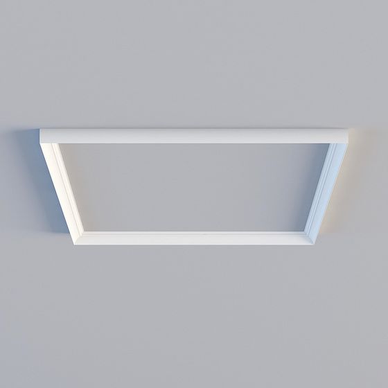 Stylish Rectangular Mirror 3D model for Modern Interiors