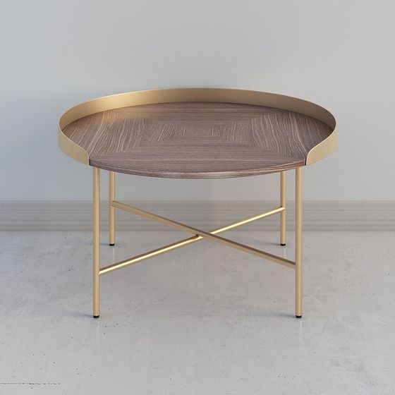 Elegant Low-Poly Round Table 3D model