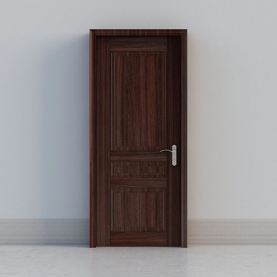 Elegant Wooden Door 3D model