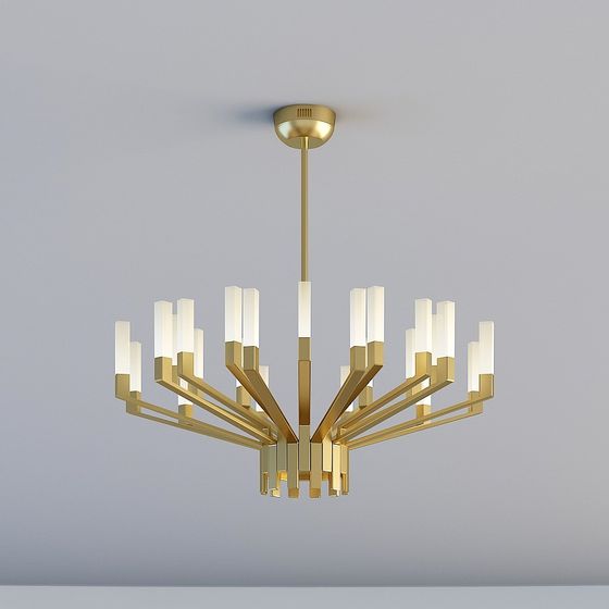 Las luces tridimensionales son - Comedor de invitados minimalista moderno