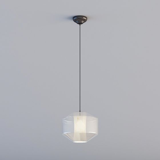 Stylish Minimalist Chandelier 3D model for Modern Spaces