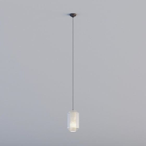 Elegant Low-Poly Chandelier 3D model