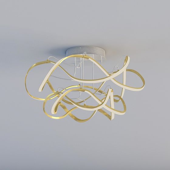 Glistening Elegance Pendant Light 3D model