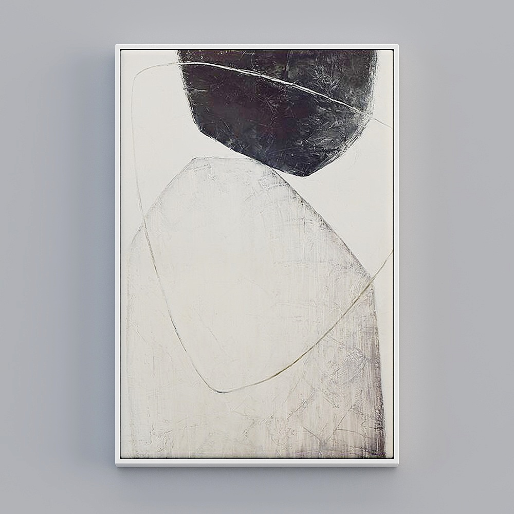 Bild der modernen abstrakten Meta-Dekorationsmalerei Weißer Rahmen 02