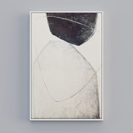 Bild der modernen abstrakten Meta-Dekorationsmalerei Weißer Rahmen 02