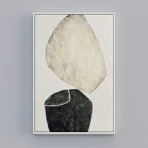 Balance Stone 3D model - A Geometric Art Piece