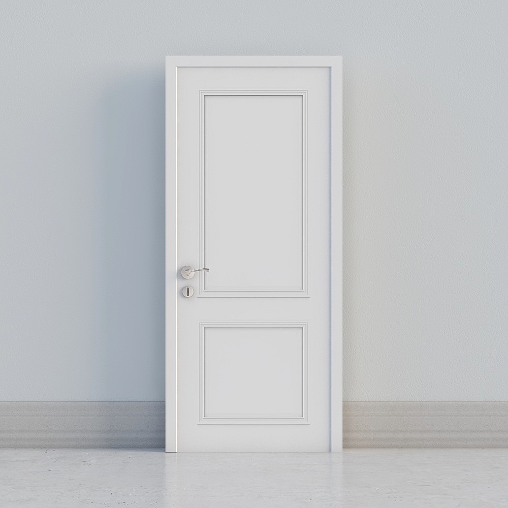 Porte blanche classique