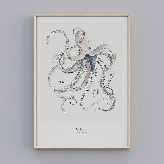 Stunning Low-Poly Octopus 3D Model