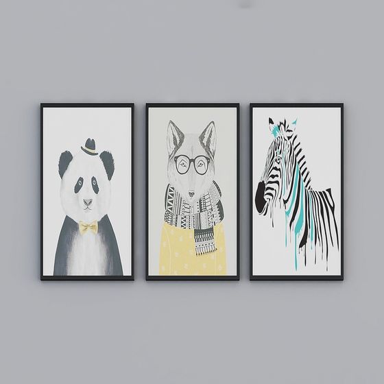 Creative Animal Portraits Low-Poly 3D Models