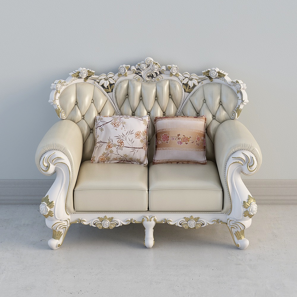 2226 sofa double-seat pearl white