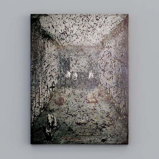 Striking Low-Poly Abstract Art 3D Model