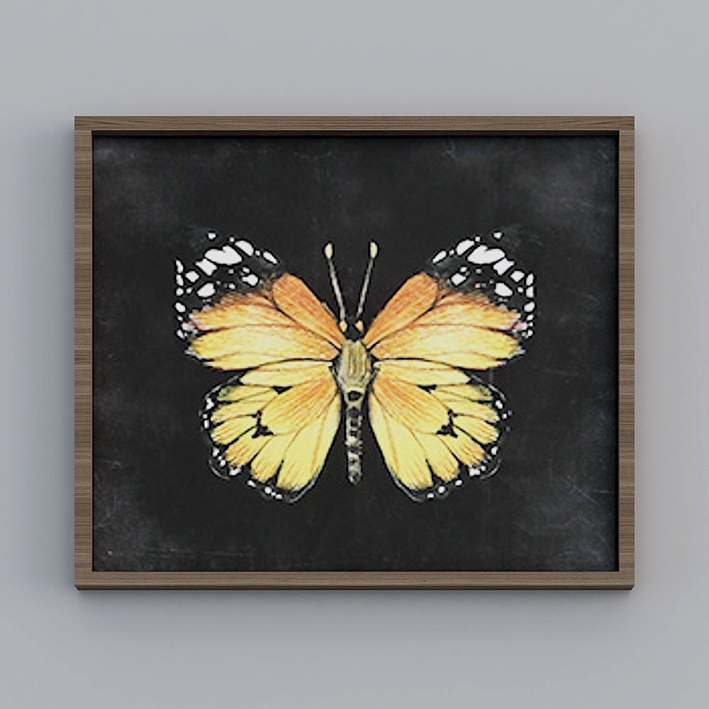 Elegant Butterfly Art 3D Model