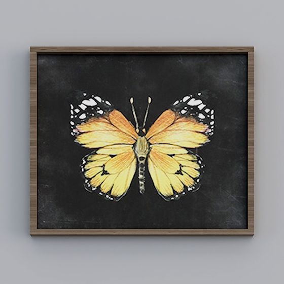 Charming Butterfly Art 3D Model for Creative Projects