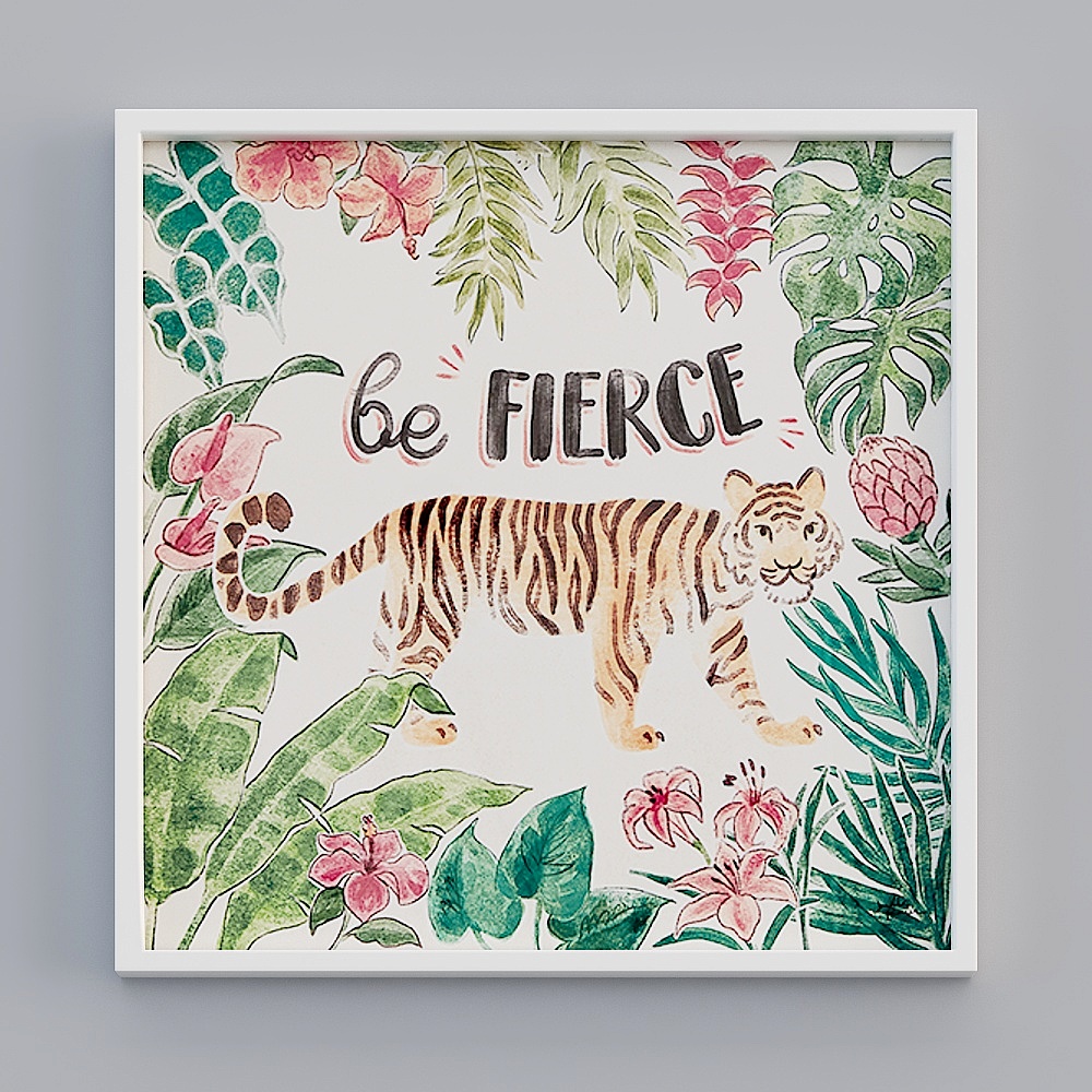 Be Fierce Tiger 3D Model