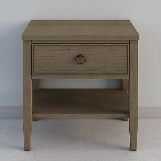 Contemporary Bedside Cabinet 3D model for Modern Interiors