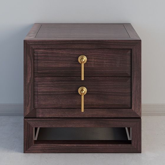 Elegant Bedside Table 3D model for Modern Interiors