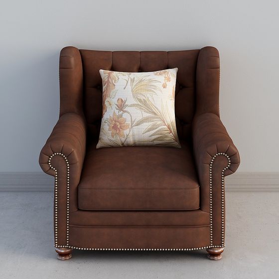 Vintage Leather Armchair 3D model