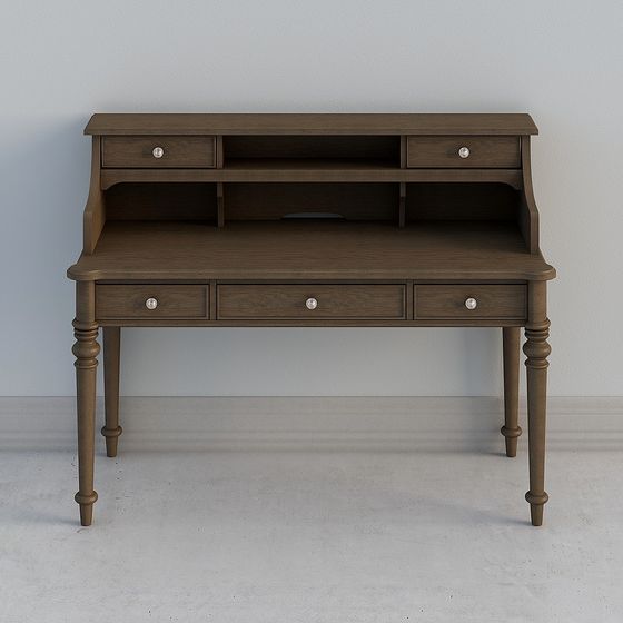 Vintage Style Writing Desk 3D model