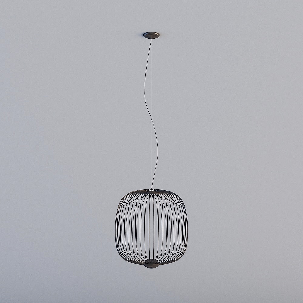 Stylish Low-Polygon Pendant Light 3D model