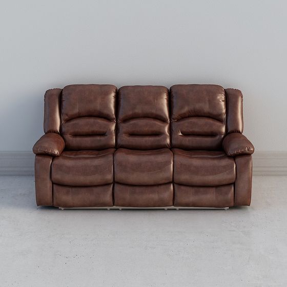 Classic Leather Sofa 3D model for Modern Interiors